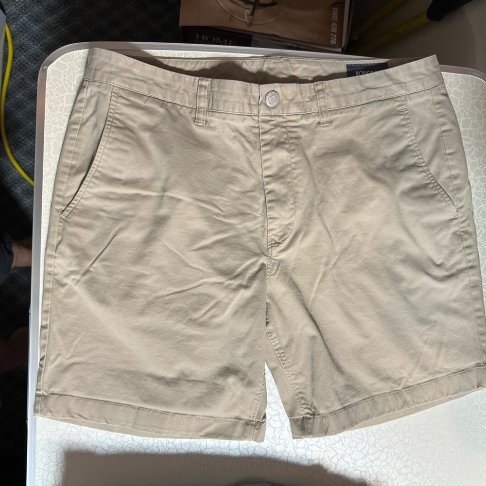 Bonobos Tan Flat Front Shorts Summer Essential